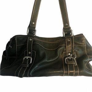 Army green leather Fossil hobo bag!!